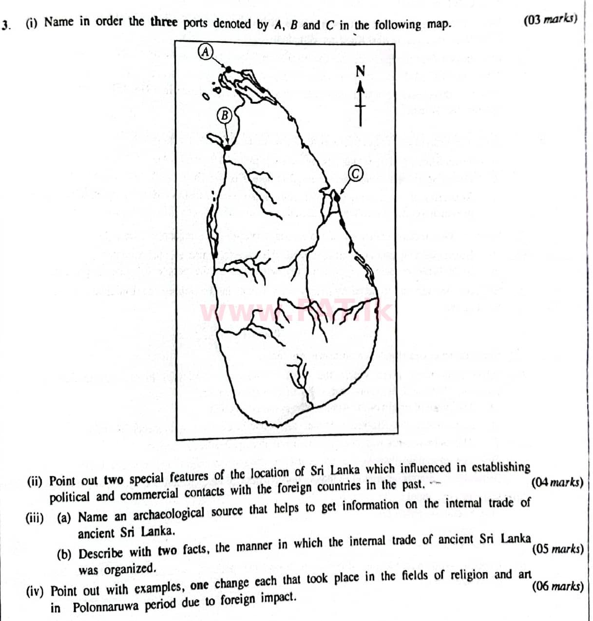 දේශීය විෂය නිර්දේශය : සාමාන්‍ය පෙළ (O/L) ඉතිහාසය - 2014 දෙසැම්බර් - ප්‍රශ්න පත්‍රය II (English මාධ්‍යය) 3 1