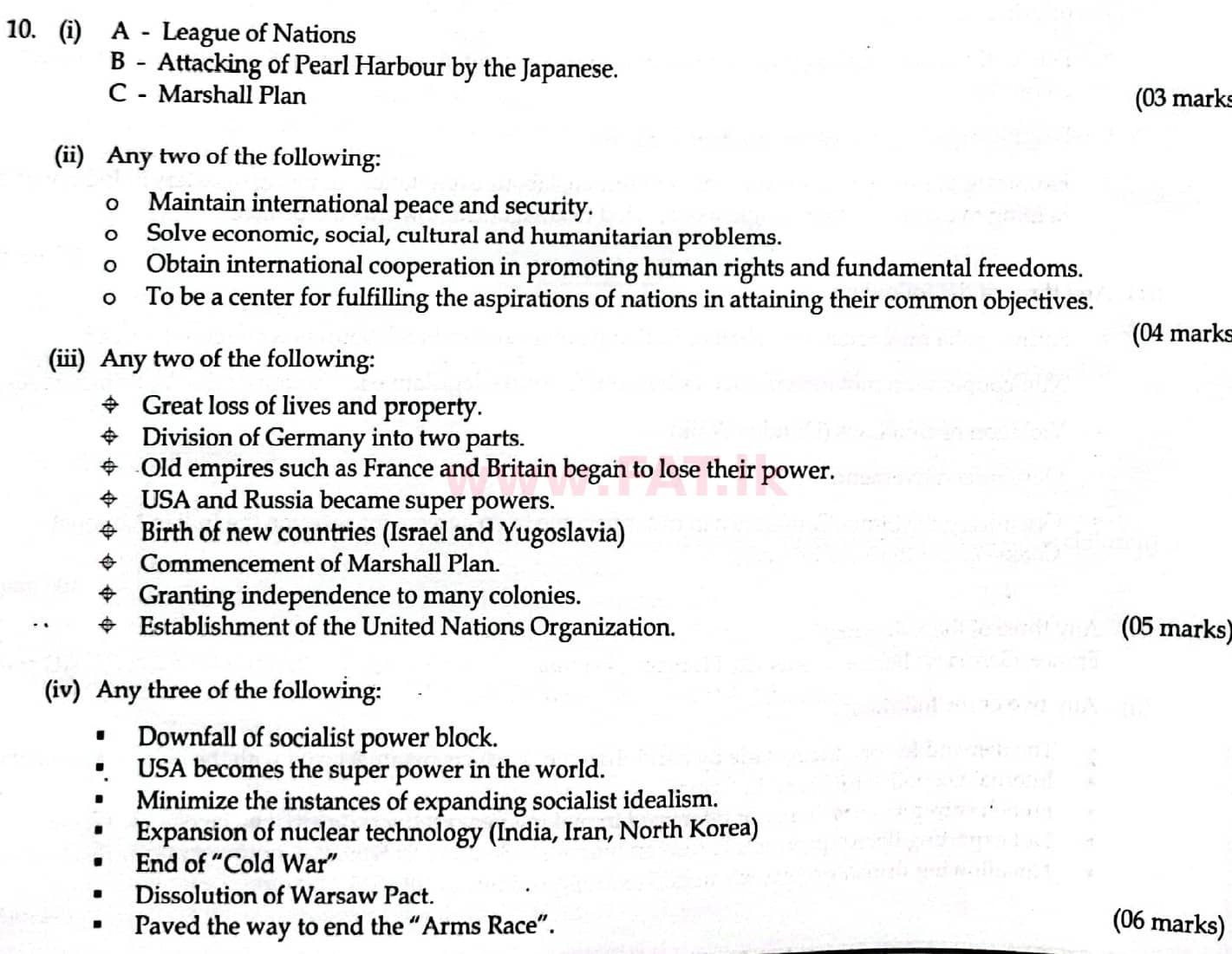 දේශීය විෂය නිර්දේශය : සාමාන්‍ය පෙළ (O/L) ඉතිහාසය - 2014 දෙසැම්බර් - ප්‍රශ්න පත්‍රය II (English මාධ්‍යය) 10 4843