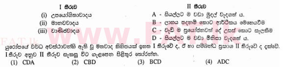 உள்ளூர் பாடத்திட்டம் : சாதாரண நிலை (சா/த) வரலாறு - 2013 டிசம்பர் - தாள்கள் I (සිංහල மொழிமூலம்) 34 1