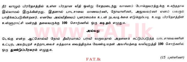உள்ளூர் பாடத்திட்டம் : சாதாரண நிலை (சா/த) தமிழ் மொழியும் இலக்கியமும் - 2010 டிசம்பர் - தாள்கள் II (தமிழ் மொழிமூலம்) 5 1