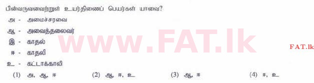 National Syllabus : Ordinary Level (O/L) Tamil Language and Literature - 2015 December - Paper I (தமிழ் Medium) 27 1