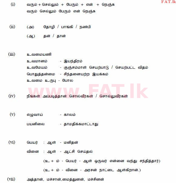 National Syllabus : Ordinary Level (O/L) Tamil Language and Literature - 2015 December - Paper II (தமிழ் Medium) 1 575