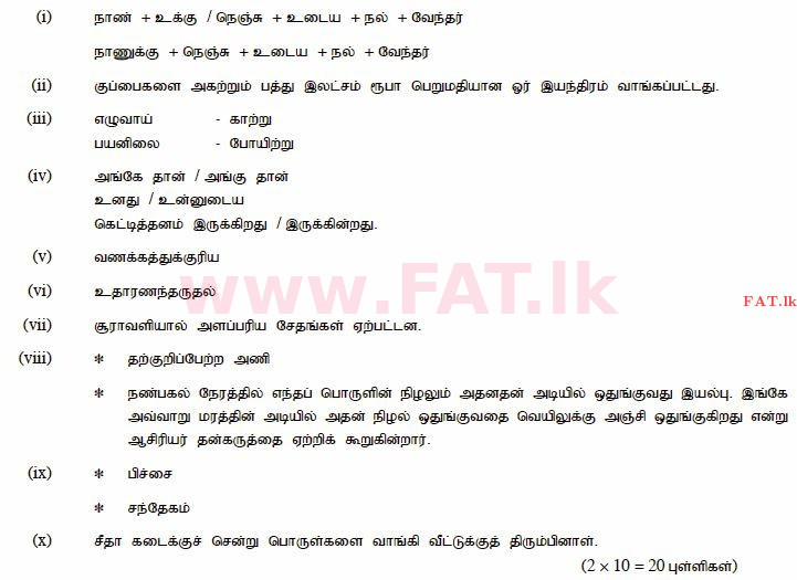 National Syllabus : Ordinary Level (O/L) Tamil Language and Literature - 2014 December - Paper II (தமிழ் Medium) 1 742