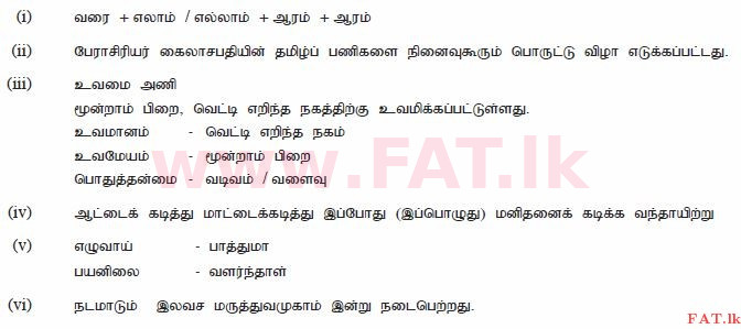 National Syllabus : Ordinary Level (O/L) Tamil Language and Literature - 2012 December - Paper II (தமிழ் Medium) 1 1761