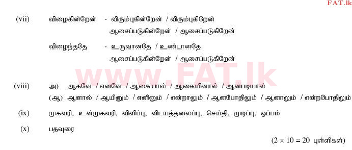 National Syllabus : Ordinary Level (O/L) Tamil Language and Literature - 2012 December - Paper II (தமிழ் Medium) 1 1762