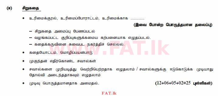 National Syllabus : Ordinary Level (O/L) Tamil Language and Literature - 2012 December - Paper II (தமிழ் Medium) 2 1767