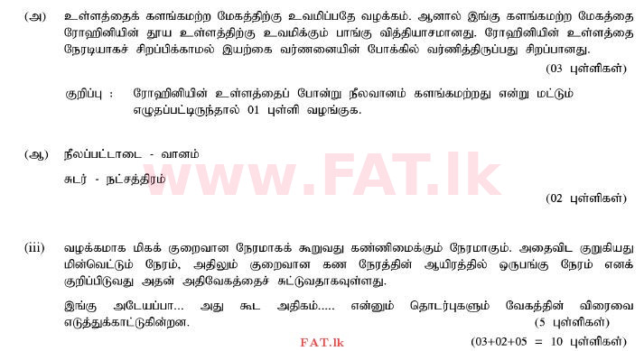 National Syllabus : Ordinary Level (O/L) Tamil Language and Literature - 2012 December - Paper II (தமிழ் Medium) 12 1786