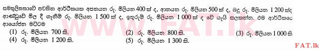 உள்ளூர் பாடத்திட்டம் : உயர்தரம் (உ/த) பொருளியல் - 2012 ஆகஸ்ட் - தாள்கள் I (සිංහල மொழிமூலம்) 22 1