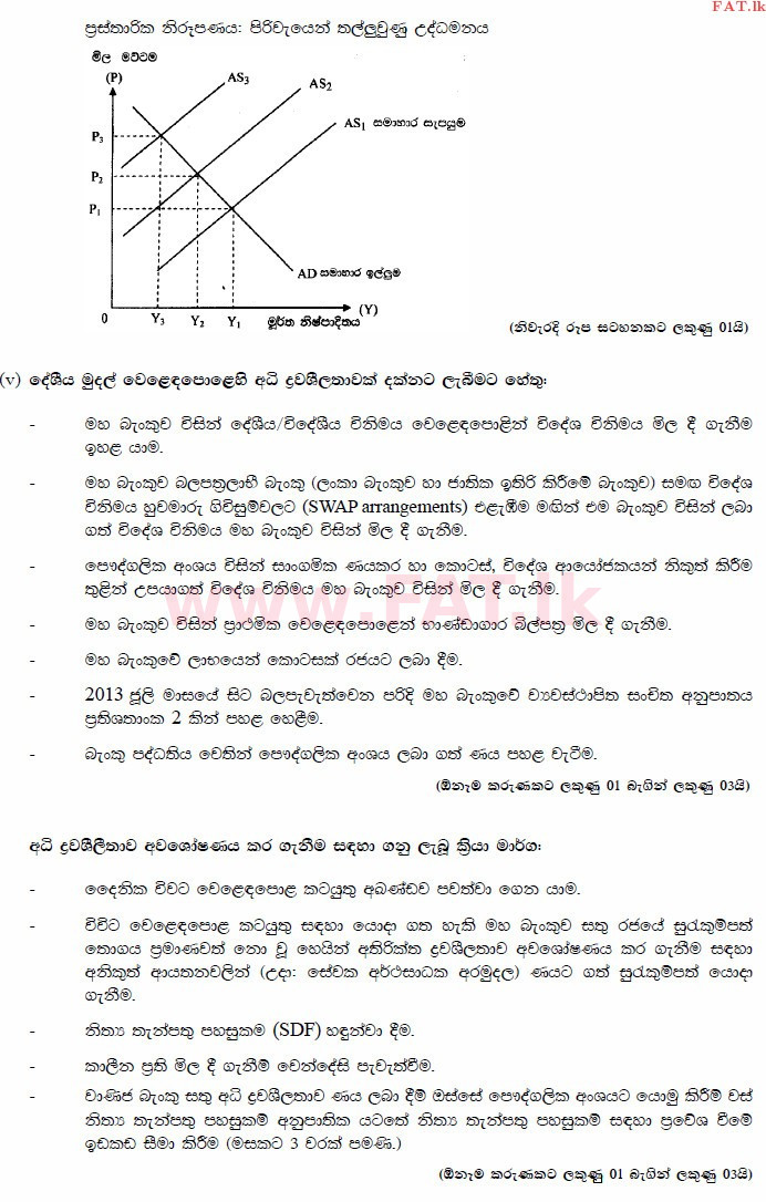 National Syllabus : Advanced Level (A/L) Economics - 2015 August - Paper II (සිංහල Medium) 6 3483