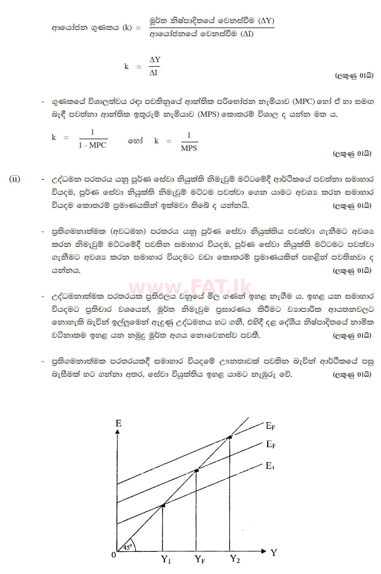 உள்ளூர் பாடத்திட்டம் : உயர்தரம் (உ/த) பொருளியல் - 2013 ஆகஸ்ட் - தாள்கள் II (සිංහල மொழிமூலம்) 5 5617