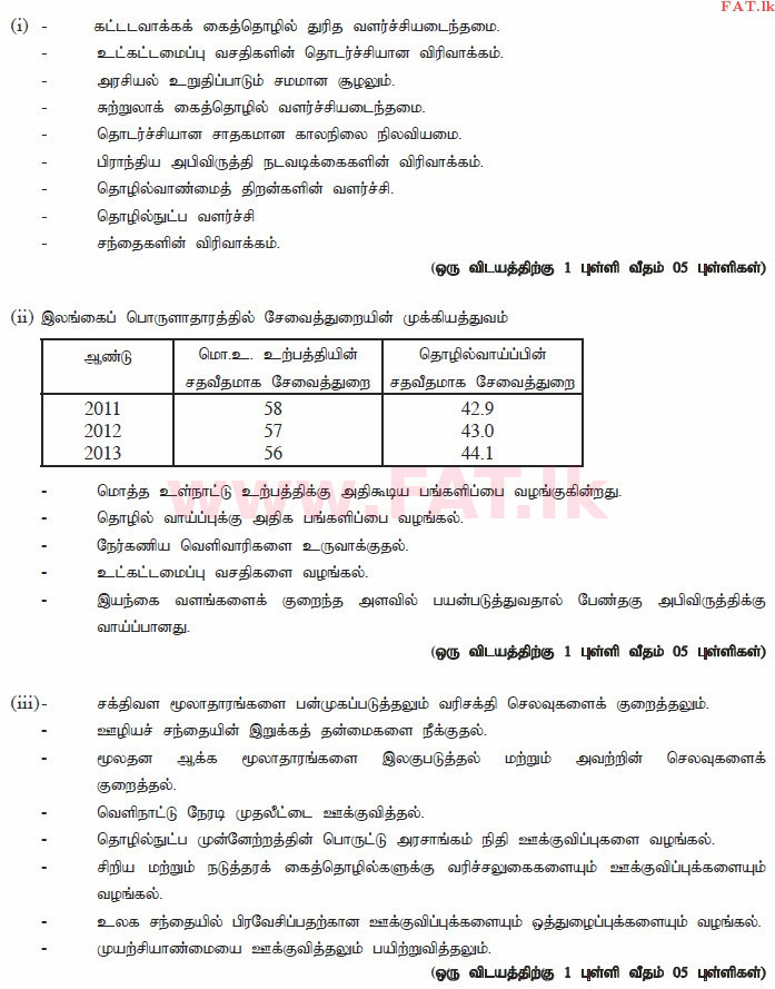 දේශීය විෂය නිර්දේශය : උසස් පෙළ (A/L) ආර්ථික විද්‍යාව - 2014 අගෝස්තු - ප්‍රශ්න පත්‍රය II (தமிழ் මාධ්‍යය) 10 2955