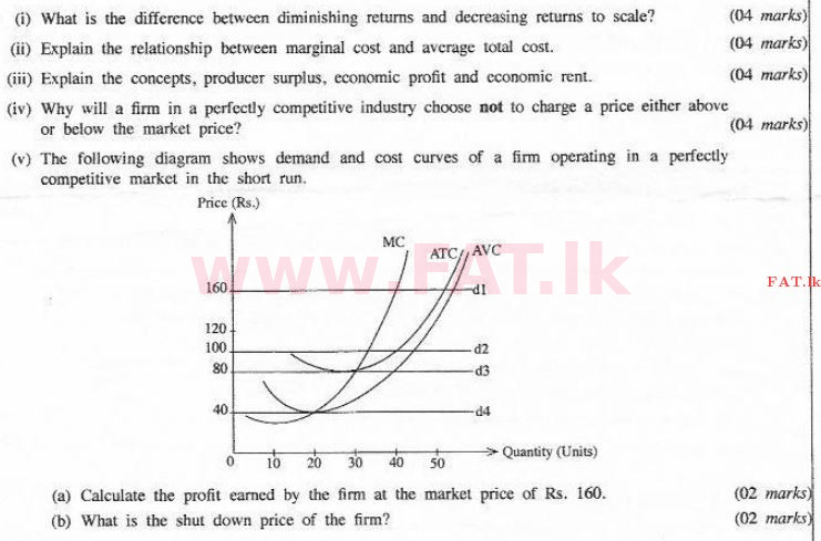දේශීය විෂය නිර්දේශය : උසස් පෙළ (A/L) ආර්ථික විද්‍යාව - 2016 අගෝස්තු - ප්‍රශ්න පත්‍රය II (English මාධ්‍යය) 4 1