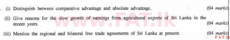 දේශීය විෂය නිර්දේශය : උසස් පෙළ (A/L) ආර්ථික විද්‍යාව - 2016 අගෝස්තු - ප්‍රශ්න පත්‍රය II (English මාධ්‍යය) 8 1