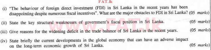 உள்ளூர் பாடத்திட்டம் : உயர்தரம் (உ/த) பொருளியல் - 2016 ஆகஸ்ட் - தாள்கள் II (English மொழிமூலம்) 10 1