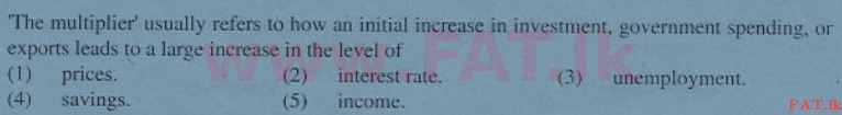 දේශීය විෂය නිර්දේශය : උසස් පෙළ (A/L) ආර්ථික විද්‍යාව - 2011 අගෝස්තු - ප්‍රශ්න පත්‍රය I (English මාධ්‍යය) 29 1