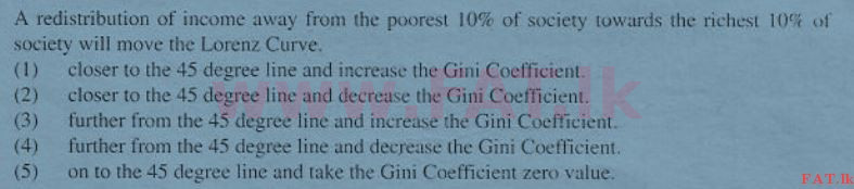 உள்ளூர் பாடத்திட்டம் : உயர்தரம் (உ/த) பொருளியல் - 2011 ஆகஸ்ட் - தாள்கள் I (English மொழிமூலம்) 46 1