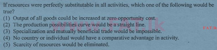 National Syllabus : Advanced Level (A/L) Economics - 2012 August - Paper I (English Medium) 3 1