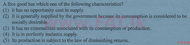 உள்ளூர் பாடத்திட்டம் : உயர்தரம் (உ/த) பொருளியல் - 2012 ஆகஸ்ட் - தாள்கள் I (English மொழிமூலம்) 5 1