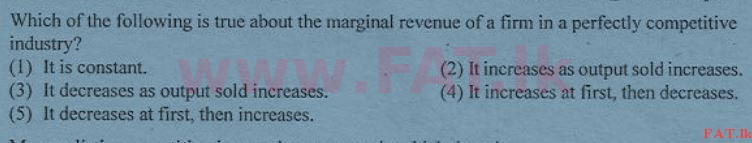 දේශීය විෂය නිර්දේශය : උසස් පෙළ (A/L) ආර්ථික විද්‍යාව - 2012 අගෝස්තු - ප්‍රශ්න පත්‍රය I (English මාධ්‍යය) 16 1