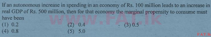 National Syllabus : Advanced Level (A/L) Economics - 2012 August - Paper I (English Medium) 24 1