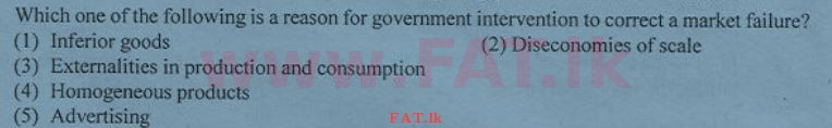 දේශීය විෂය නිර්දේශය : උසස් පෙළ (A/L) ආර්ථික විද්‍යාව - 2012 අගෝස්තු - ප්‍රශ්න පත්‍රය I (English මාධ්‍යය) 31 1