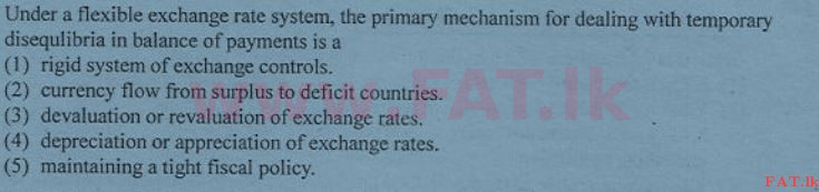 National Syllabus : Advanced Level (A/L) Economics - 2012 August - Paper I (English Medium) 41 1