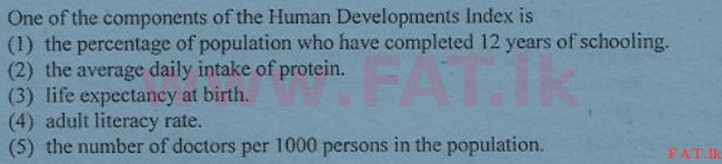 දේශීය විෂය නිර්දේශය : උසස් පෙළ (A/L) ආර්ථික විද්‍යාව - 2012 අගෝස්තු - ප්‍රශ්න පත්‍රය I (English මාධ්‍යය) 48 1