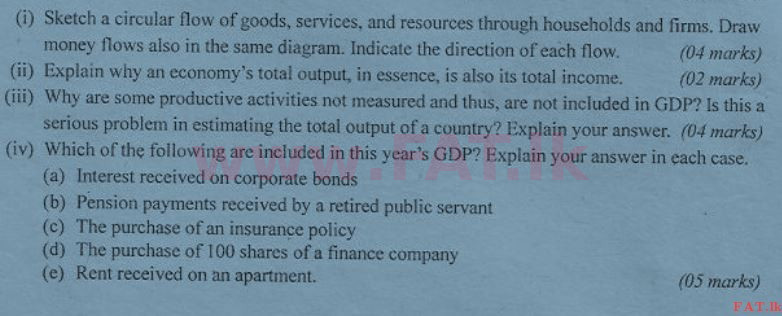 දේශීය විෂය නිර්දේශය : උසස් පෙළ (A/L) ආර්ථික විද්‍යාව - 2012 අගෝස්තු - ප්‍රශ්න පත්‍රය II (English මාධ්‍යය) 4 1
