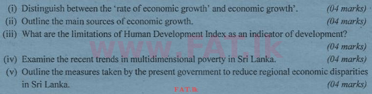 National Syllabus : Advanced Level (A/L) Economics - 2012 August - Paper II (English Medium) 9 1