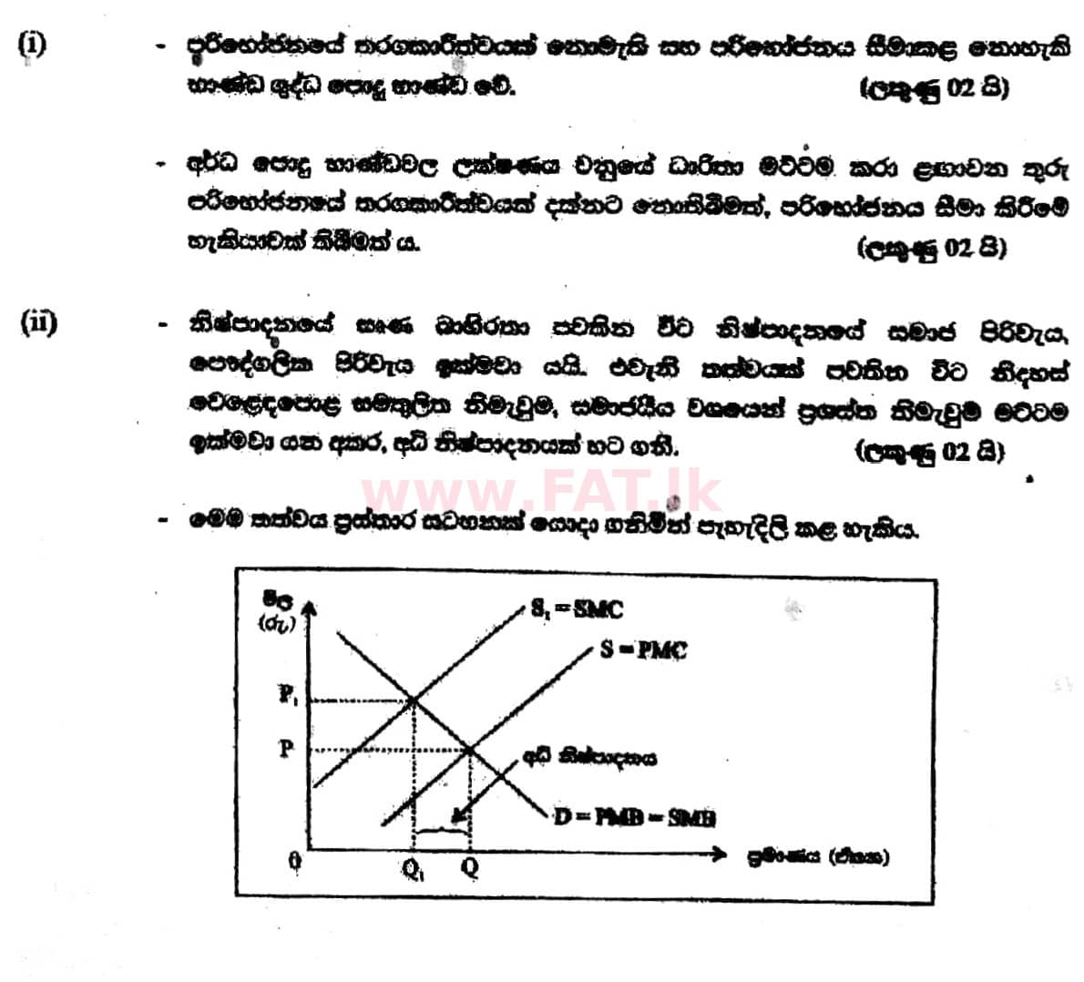உள்ளூர் பாடத்திட்டம் : உயர்தரம் (உ/த) பொருளியல் - 2017 ஆகஸ்ட் - தாள்கள் II (සිංහල மொழிமூலம்) 7 5682
