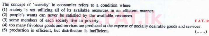දේශීය විෂය නිර්දේශය : උසස් පෙළ (A/L) ආර්ථික විද්‍යාව - 2016 අගෝස්තු - ප්‍රශ්න පත්‍රය I (English මාධ්‍යය) 1 1