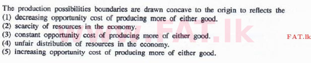දේශීය විෂය නිර්දේශය : උසස් පෙළ (A/L) ආර්ථික විද්‍යාව - 2016 අගෝස්තු - ප්‍රශ්න පත්‍රය I (English මාධ්‍යය) 2 1