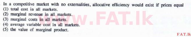 දේශීය විෂය නිර්දේශය : උසස් පෙළ (A/L) ආර්ථික විද්‍යාව - 2016 අගෝස්තු - ප්‍රශ්න පත්‍රය I (English මාධ්‍යය) 4 1
