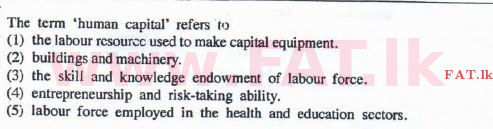 දේශීය විෂය නිර්දේශය : උසස් පෙළ (A/L) ආර්ථික විද්‍යාව - 2016 අගෝස්තු - ප්‍රශ්න පත්‍රය I (English මාධ්‍යය) 5 1