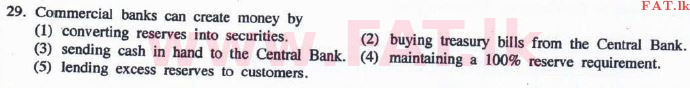 දේශීය විෂය නිර්දේශය : උසස් පෙළ (A/L) ආර්ථික විද්‍යාව - 2016 අගෝස්තු - ප්‍රශ්න පත්‍රය I (English මාධ්‍යය) 29 1