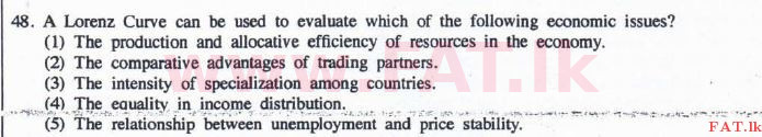 දේශීය විෂය නිර්දේශය : උසස් පෙළ (A/L) ආර්ථික විද්‍යාව - 2016 අගෝස්තු - ප්‍රශ්න පත්‍රය I (English මාධ්‍යය) 48 1