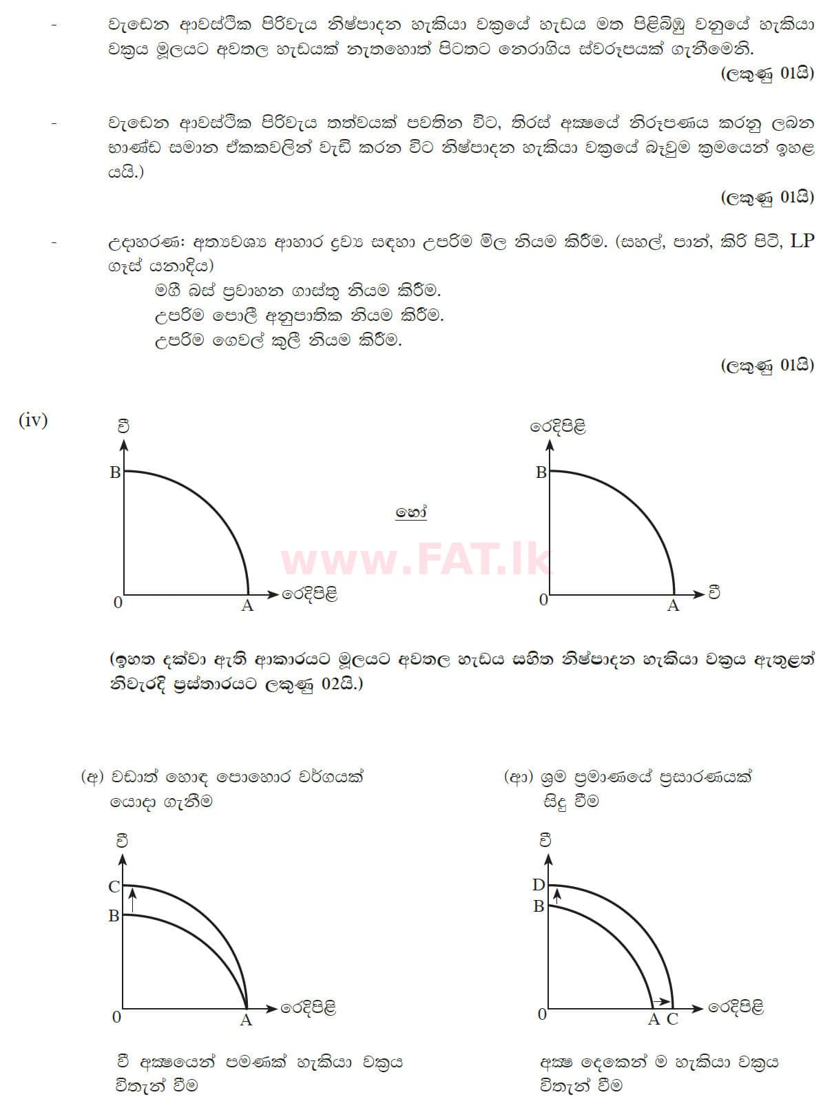 உள்ளூர் பாடத்திட்டம் : உயர்தரம் (உ/த) பொருளியல் - 2016 ஆகஸ்ட் - தாள்கள் II (සිංහල மொழிமூலம்) 2 5637