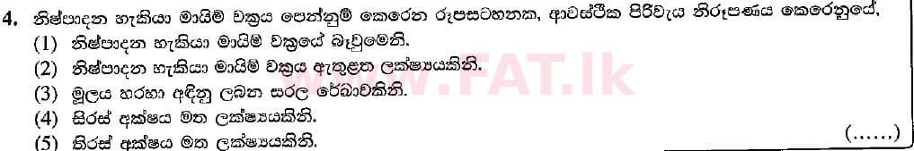 உள்ளூர் பாடத்திட்டம் : உயர்தரம் (உ/த) பொருளியல் - 2018 ஆகஸ்ட் - தாள்கள் I (සිංහල மொழிமூலம்) 4 1