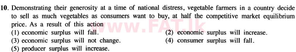 දේශීය විෂය නිර්දේශය : උසස් පෙළ (A/L) ආර්ථික විද්‍යාව - 2020 ඔක්තෝබර් - ප්‍රශ්න පත්‍රය I (නව විෂය නිර්දේශය) (English මාධ්‍යය) 10 1