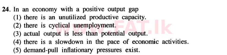 දේශීය විෂය නිර්දේශය : උසස් පෙළ (A/L) ආර්ථික විද්‍යාව - 2020 ඔක්තෝබර් - ප්‍රශ්න පත්‍රය I (නව විෂය නිර්දේශය) (English මාධ්‍යය) 24 1