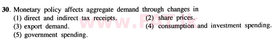 දේශීය විෂය නිර්දේශය : උසස් පෙළ (A/L) ආර්ථික විද්‍යාව - 2020 ඔක්තෝබර් - ප්‍රශ්න පත්‍රය I (නව විෂය නිර්දේශය) (English මාධ්‍යය) 30 1