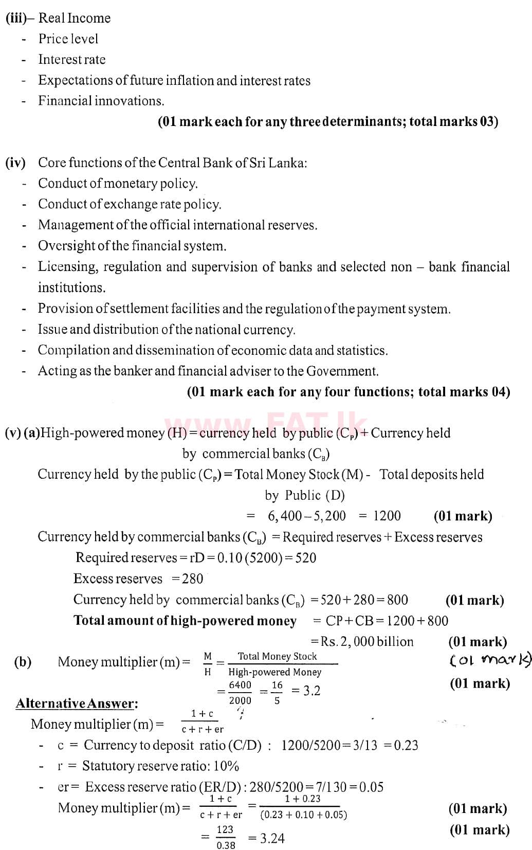 National Syllabus : Advanced Level (A/L) Economics - 2020 October - Paper II (New Syllabus) (English Medium) 6 6082