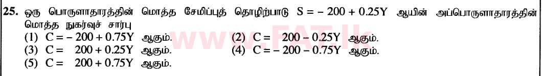 දේශීය විෂය නිර්දේශය : උසස් පෙළ (A/L) ආර්ථික විද්‍යාව - 2020 ඔක්තෝබර් - ප්‍රශ්න පත්‍රය I (නව විෂය නිර්දේශය) (தமிழ் මාධ්‍යය) 25 1