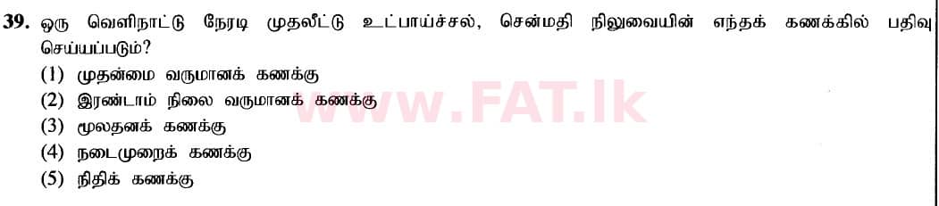 දේශීය විෂය නිර්දේශය : උසස් පෙළ (A/L) ආර්ථික විද්‍යාව - 2020 ඔක්තෝබර් - ප්‍රශ්න පත්‍රය I (නව විෂය නිර්දේශය) (தமிழ் මාධ්‍යය) 39 1