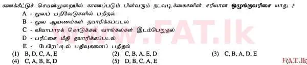உள்ளூர் பாடத்திட்டம் : உயர்தரம் (உ/த) கணக்கியல் - 2012 ஆகஸ்ட் - தாள்கள் I A (தமிழ் மொழிமூலம்) 4 1