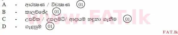 உள்ளூர் பாடத்திட்டம் : உயர்தரம் (உ/த) கணக்கியல் - 2014 ஆகஸ்ட் - தாள்கள் I B (සිංහල மொழிமூலம்) 8 2964