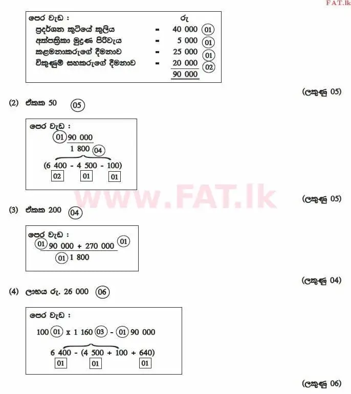 National Syllabus : Advanced Level (A/L) Accounting - 2014 August - Paper II (සිංහල Medium) 5 2991