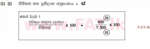 National Syllabus : Advanced Level (A/L) Accounting - 2014 August - Paper II (සිංහල Medium) 6 2992