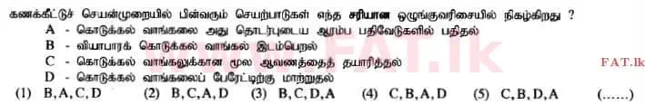 உள்ளூர் பாடத்திட்டம் : உயர்தரம் (உ/த) கணக்கியல் - 2014 ஆகஸ்ட் - தாள்கள் I A (தமிழ் மொழிமூலம்) 3 1