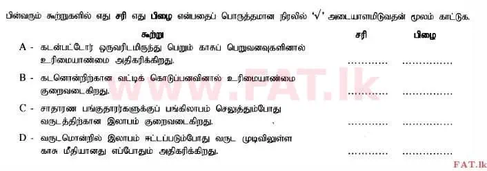 உள்ளூர் பாடத்திட்டம் : உயர்தரம் (உ/த) கணக்கியல் - 2014 ஆகஸ்ட் - தாள்கள் I B (தமிழ் மொழிமூலம்) 2 1